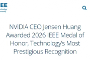 黃仁勳獲IEEE最高榮譽